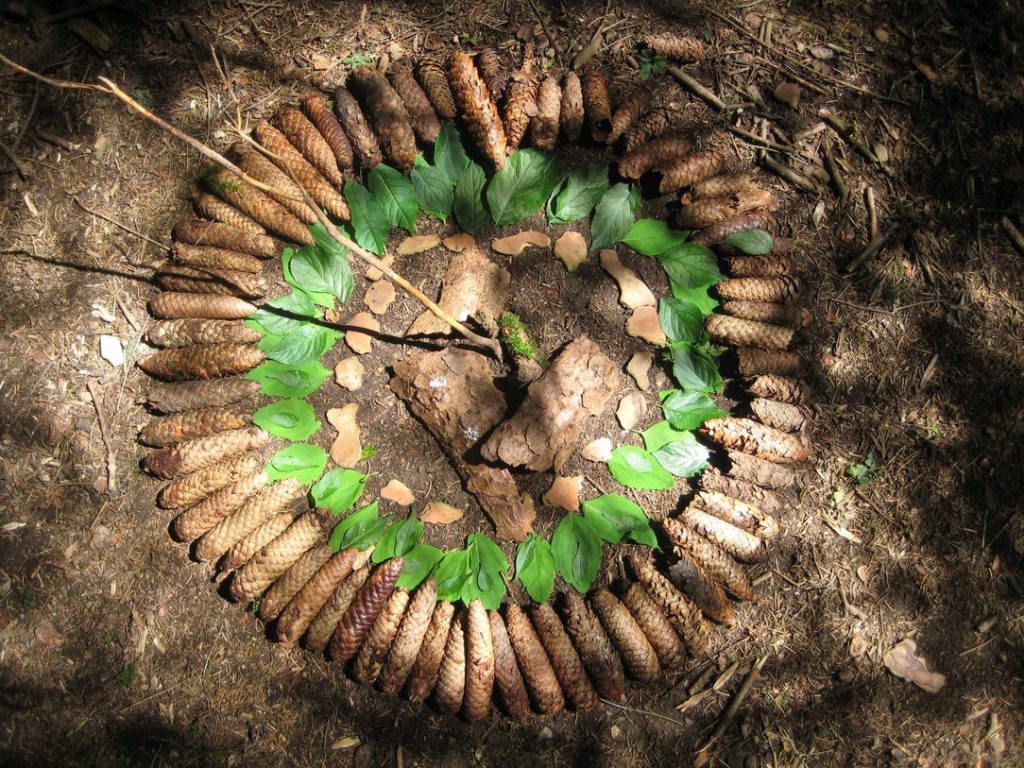 Mandala von Kindern des Waldhortes Ebersberg